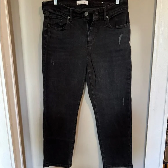 LOFT Women's Black Crop Leg Jeans - Picture 1 of 7